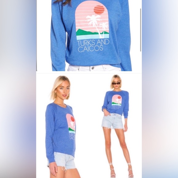 Wildfox Turks and Caicos long sleeve crewneck sweatshirt - Picture 3 of 3